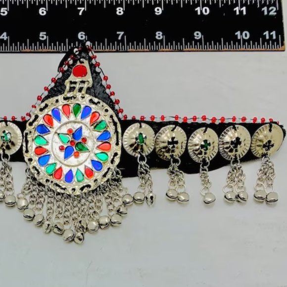 Handmade Matha Patti, Multicolor Afghan Headpiece, Statement Headpiece, main image 11